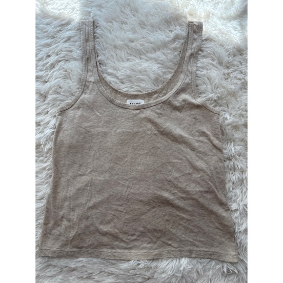MATE the Label Tops - Mate The Label | Cotton Layering Tank | Heather Oat | Small